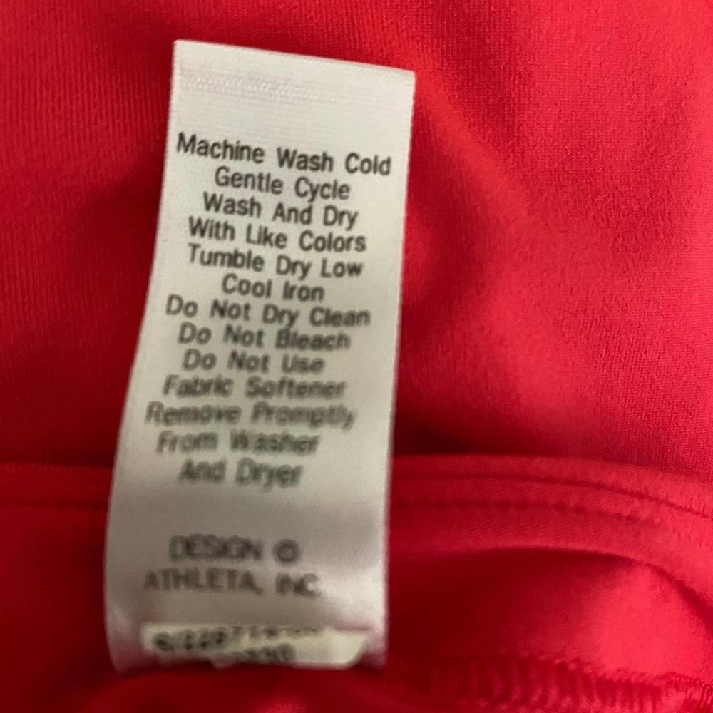 Athleta Womens Power Chi Athletic Top XXS Coral Moisture Wicking Racerback - Picture 10 of 12